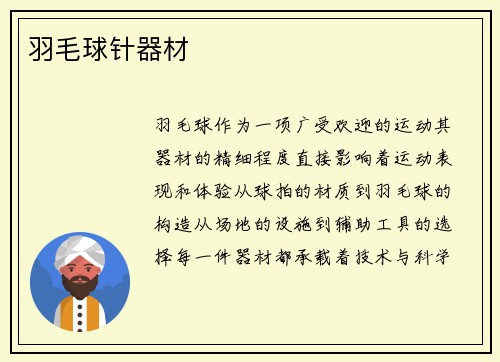 羽毛球针器材